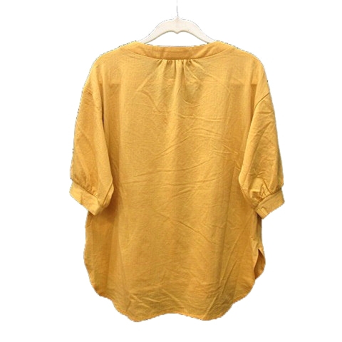 a-*ve*ve standard Michel Klein a.v.v standard cut and sewn V neck . minute sleeve XS yellow color yellow /MN #MO lady's 
