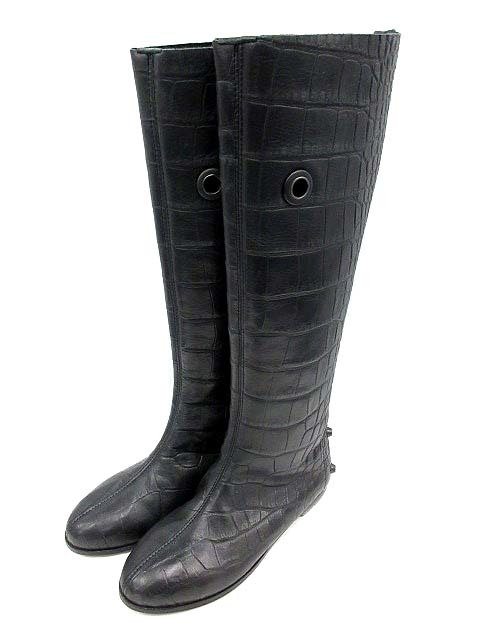  неиспользованный товар   JUDARI  длинный   ботинки   плоский  ...  модель  ... ...   кожа   черный  35 ■RI 3  женский 【...  бу одежда 】