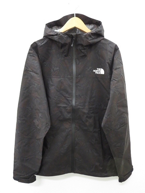 未使用 ザノースフェイス THE NORTH FACE Novelty Venture Jacket ナイロンパーカ 黒系 総柄 XL NP12307 アウトドアパーカ ジャケット