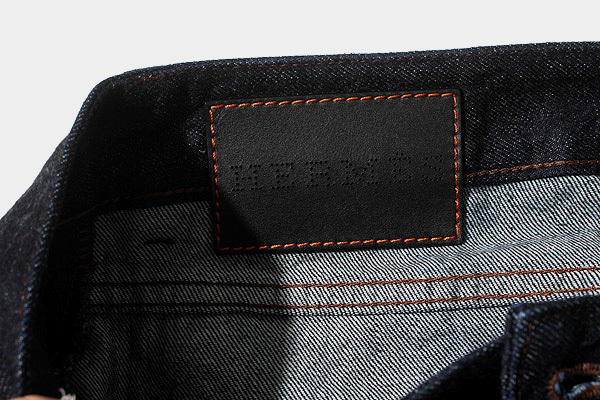 HERMES エルメス レザーポケットジーンズ スリムデニムパンツ 38
