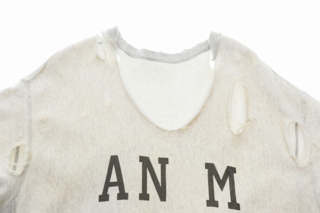 ANCELLM アンセルム 22AW CRASH CREWNECK SWEAT SHIRT クラッシュ