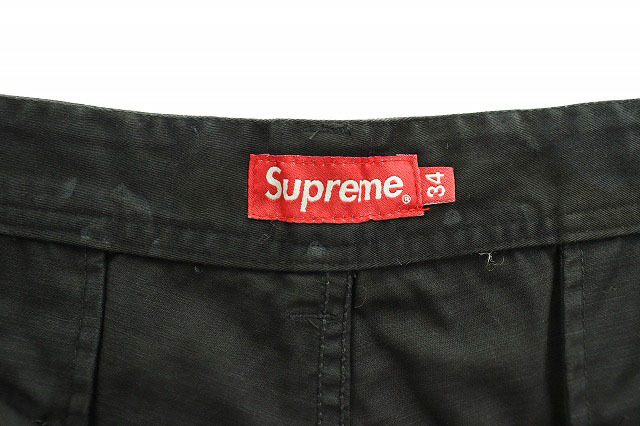 シュプリーム SUPREME MFG Overdyed Camo Cargo Short オーバーダイ カモ カーゴ ショート パンツ ブラック 34【ブランド古着ベクトル】230の画像5