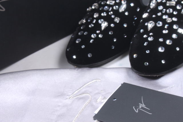  Giuseppe Zanotti design GIUSEPPE ZANOTTI DESIGN mules sandals Flat biju-37 black black I750002 [bektoru old clothes ]