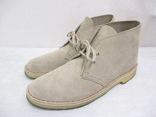 クラークス clarks ORIGINALS 美品 スエード デザート チャッカ ブーツ UK8.5 26.5cm ベージュ DESERT BOOTS 靴 シューズ レースアップ_画像1