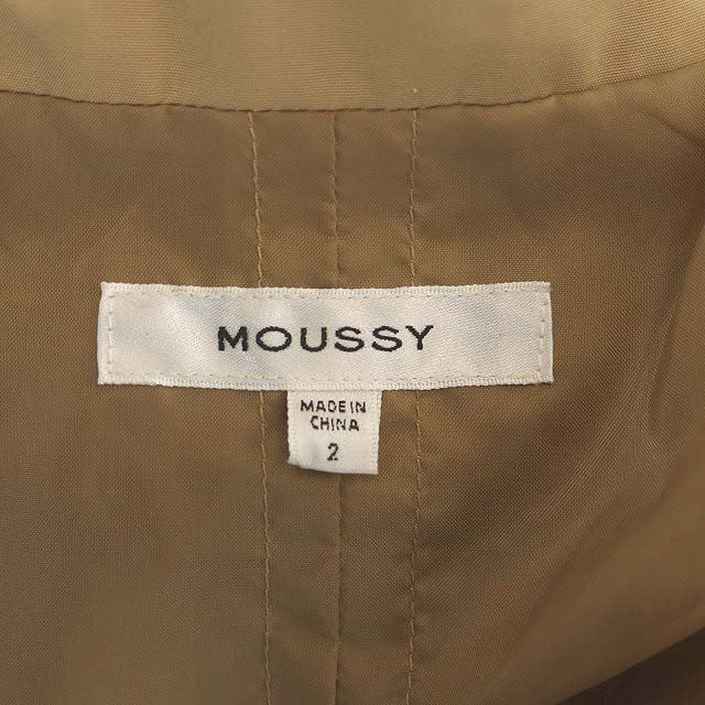 マウジー moussy OVER LONG ジャケット テーラード 長袖 アウター 2 ベージュ /BD ■OS レディース_画像3