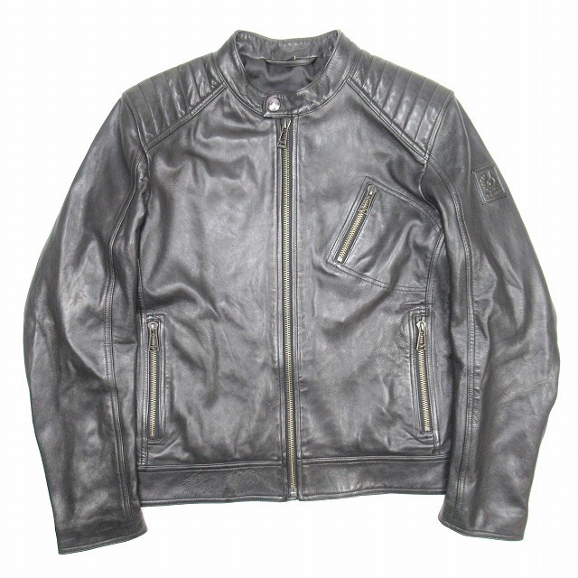 美品 22ss ベルスタッフ V RACER 羊革 シングル ライダース ラムレザー