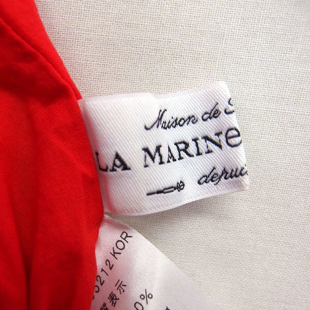  La Marine Francaise LA MARINE FRANCAISE flair skirt knees under .. feeling plain simple gya The - cotton cotton red red /HT22 lady's 