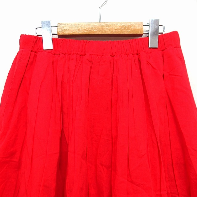  La Marine Francaise LA MARINE FRANCAISE flair skirt knees under .. feeling plain simple gya The - cotton cotton red red /HT22 lady's 