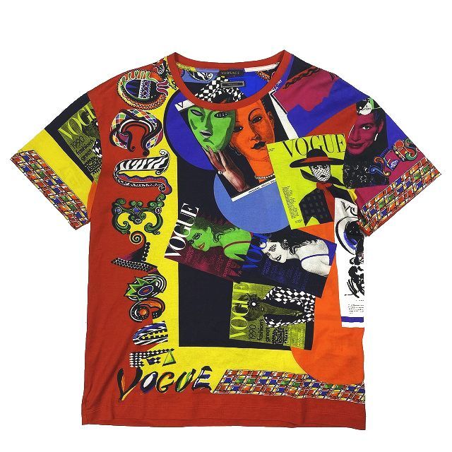 極美品 18SS ジャンニヴェルサーチ ヴェルサーチェ GIANNI VERSACE アイコニック プリント Tシャツ カットソー トップス 半袖 サイズXS_画像1