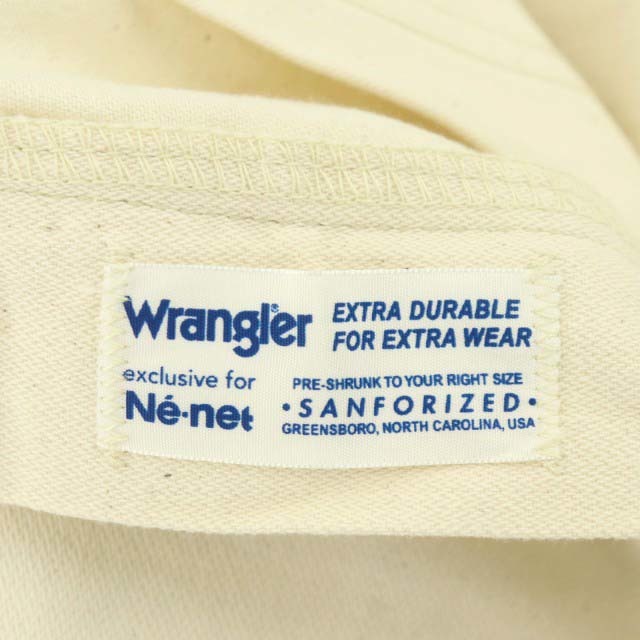 ラングラー WRANGLER × ネネット Ne-net パンツ ワイド ジッパーフライ コットン S オフホワイト /DO ■OS レディース_画像3