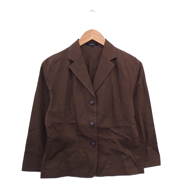  Comme Ca Ism COMME CA ISM jacket tailored cotton simple L Brown tea /KT28 lady's 