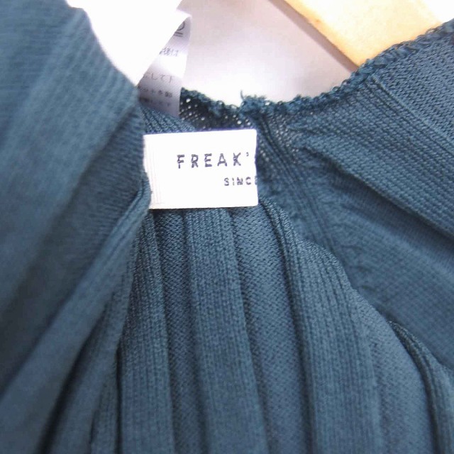 フリークスストア FREAKS STORE ニット セーター ボートネック ストレッチ ラグランスリーブ 長袖 F グリーン 緑_画像3