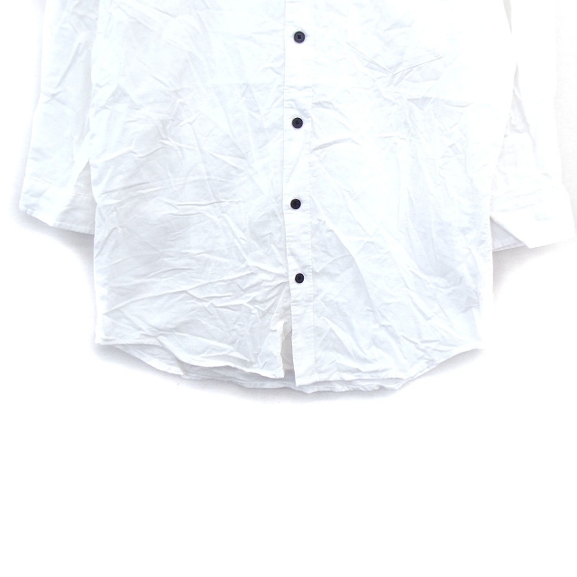 エーエスエム A.S.M シャツ 七分袖 胸ポケット コットン M ホワイト 白 /KT22 メンズ_画像5
