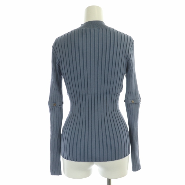  Le Ciel Bleu LE CIEL BLEU 22SS rib knitted cut and sewn long sleeve 36 smoked blue /HK #OS lady's 