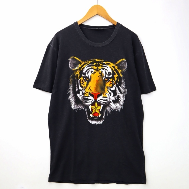 ディースクエアード DSQUARED2 2021AW クルーネック タイガー プリント 半袖 Tシャツ XL CHARCOAL(チャコール) 国内正規品
