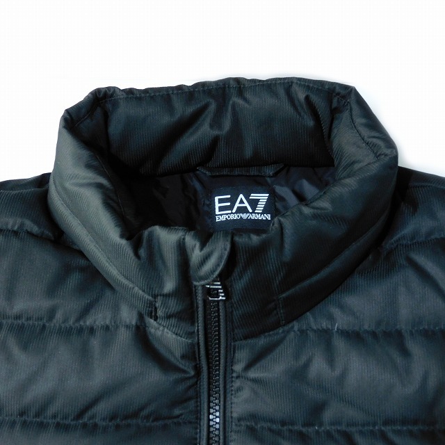 エンポリオアルマーニ EMPORIO ARMANI EA7 ダウンジャケット エンブレム型ワッペン付き L 黒 ブラック メンズ_画像5
