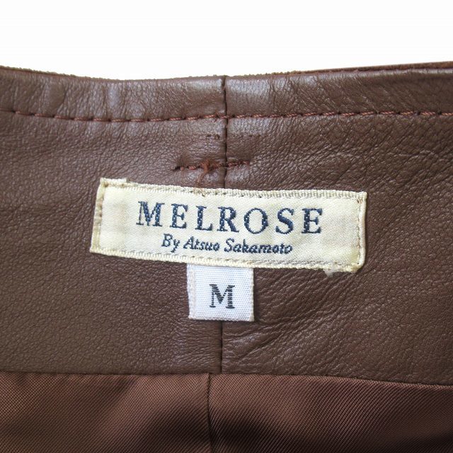 メルローズ vintage MELROSE ラムスエードレザー ロング フレア スカート バックジップ オールド ヴィンテージ ビンテージ サイズM_画像6