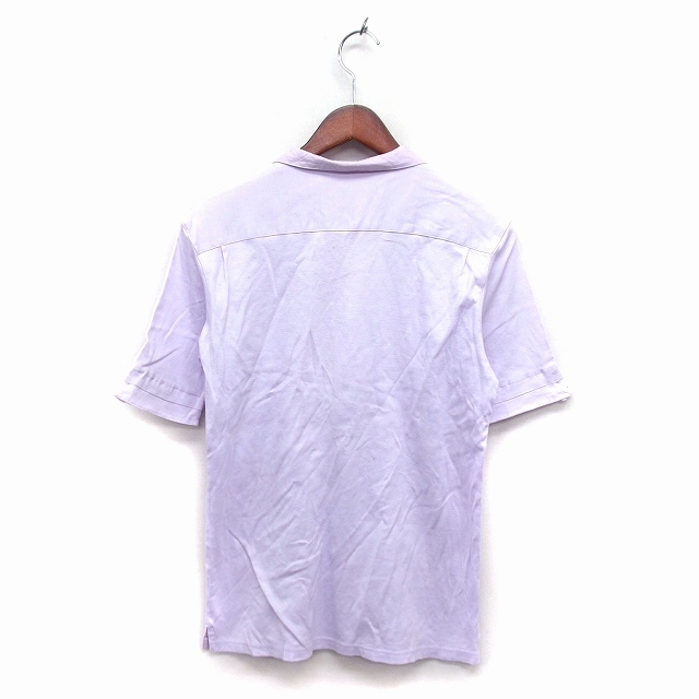  Takeo Kikuchi TAKEO KIKUCHI. collar polo-shirt short sleeves plain cotton cotton 3 lavender light purple /FT5 men's 