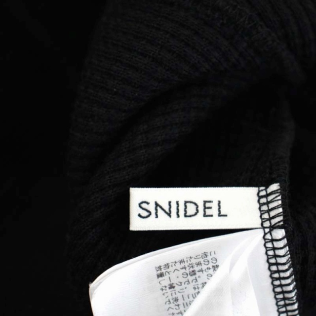  Snidel snidel 22SS back open cut One-piece long long sleeve waffle race up flair puff sleeve 0 black black 
