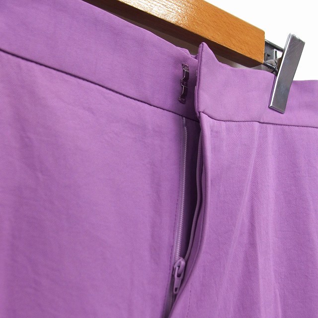  Ined INED pants tapered center Press linen. cotton . Zip fly plain 7 lavender /NT10 lady's 