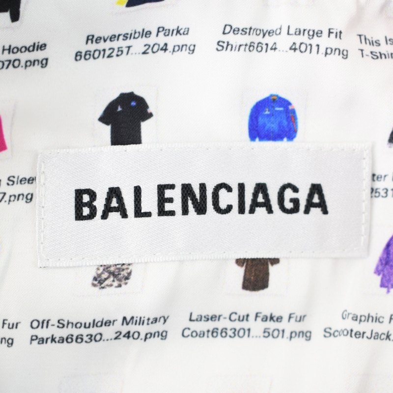 バレンシアガ BALENCIAGA 2021年製 TLL11 printed oversized dress