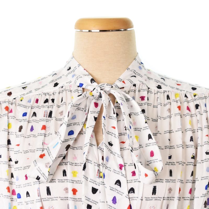 バレンシアガ BALENCIAGA 2021年製 TLL11 printed oversized dress