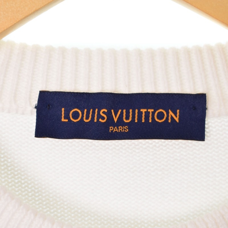 ルイヴィトン LOUIS VUITTON 21AW Letters Sweater レター ニット セーター 長袖 ロゴ S 白 ホワイト RM212M USO HLN06W メンズ_画像3