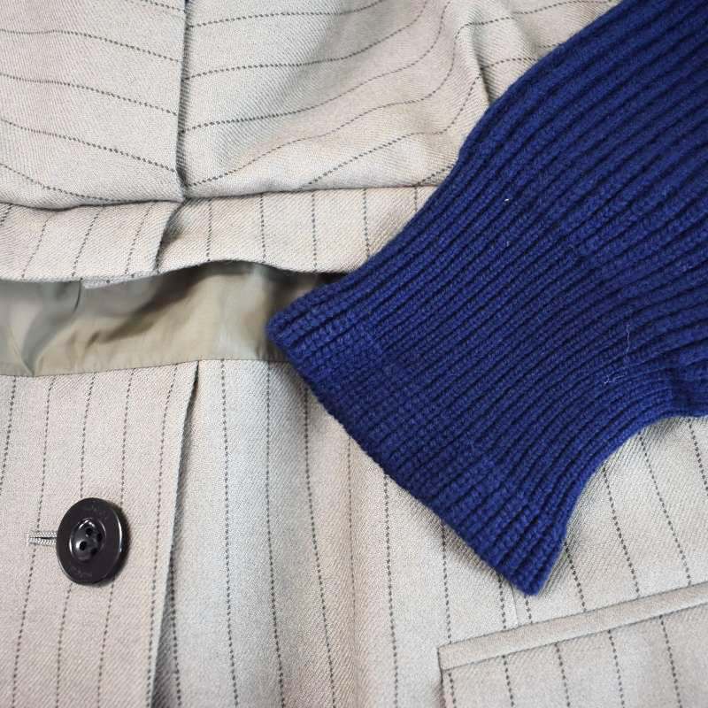 サカイ sacai 22AW Wool Knit x Chalk Stripe Pullover ニット