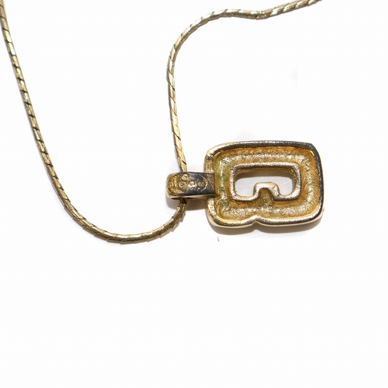 ji van si.GIVENCHY Vintage колье подвеска G Logo Gold цвет #GY09 /SI18 женский 