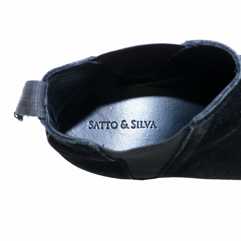 サット & シルバ SATTO & SILVA ショートブーツ サイドゴア スエード 43 27.0cm 黒 ブラック /NW21 メンズ_画像7