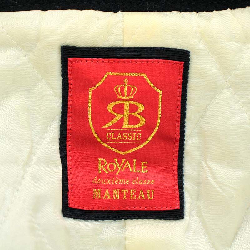 ドゥーズィエムクラス DEUXIEME CLASSE Royale MANTEAU ピーコート Pコート ミドル丈 金ボタン ウール アウター 36 S 紺_画像4