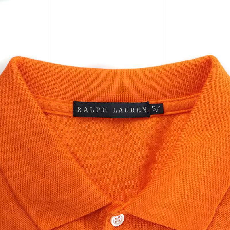 ラルフローレン RALPH LAUREN ビッグポニー ビーズ装飾 ポロシャツ 半袖 ロゴ 5 4-5歳 オレンジ /IR ■GY09 キッズ_画像3