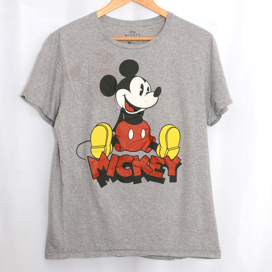 MT2080 ミッキーマウス Micky Mouse Tシャツ M 肩44 ディズニー 映画 アニメ アメリカ古着 メール便可 xq_画像2