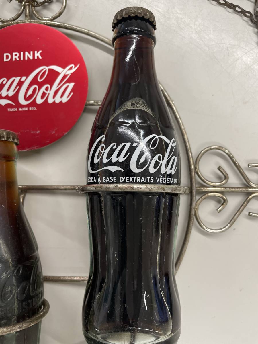  очень редкий / подлинная вещь / Showa Retro / Coca * Cola Drink постоянный ведро орнамент дисплей магазин материал + ведро 3шт.