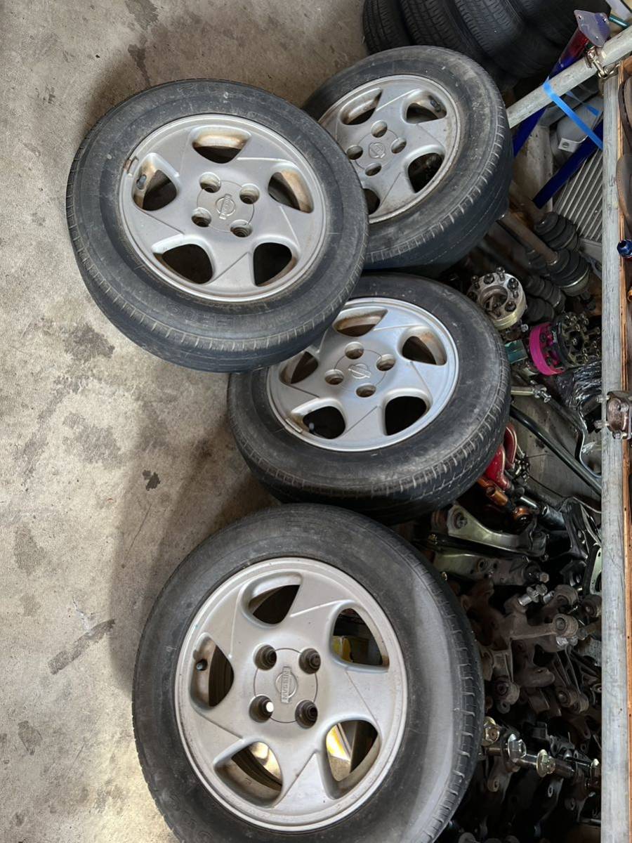 日産 S14シルビアQ's純正ホイール4本セット S13 180SX PCD114.3-4穴