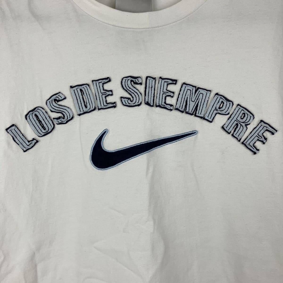 大きいサイズ NIKE ナイキ 半袖 Tシャツ メンズ L 白 ホワイト ロゴ スウォッシュ シンプル カジュアル スポーツ 刺繍 アメカジ ウェア