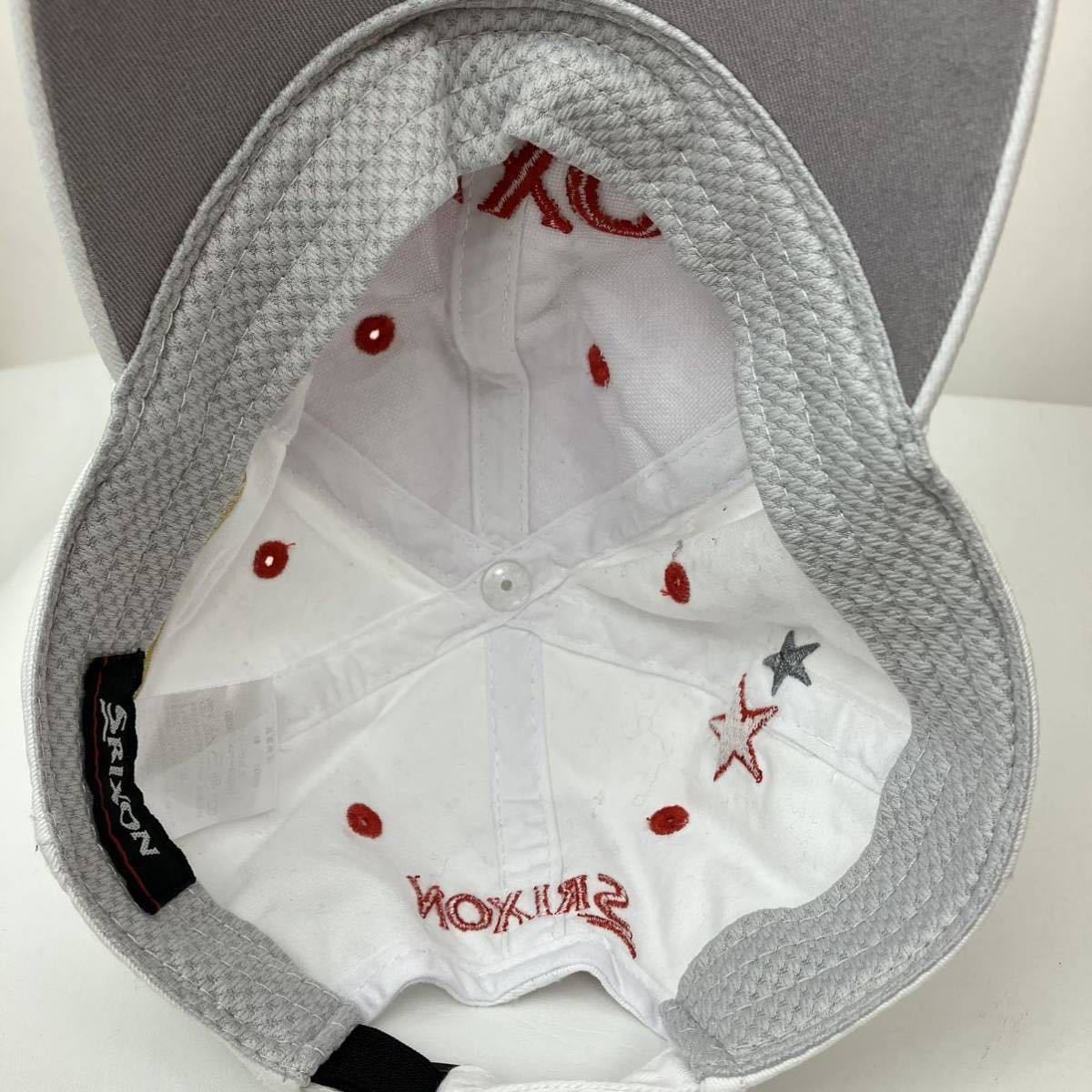 SRIXON スリクソン DUNLOP ダンロップ キャップ 帽子 フリーサイズ 白 ホワイト スポーツ golf ゴルフ CAP ロゴ 刺繍 Z STAR ツアー_画像7