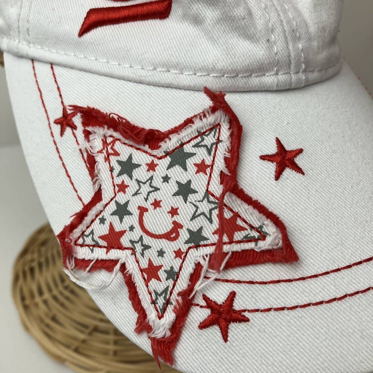 SRIXON スリクソン DUNLOP ダンロップ キャップ 帽子 フリーサイズ 白 ホワイト スポーツ golf ゴルフ CAP ロゴ 刺繍 Z STAR ツアー_画像5