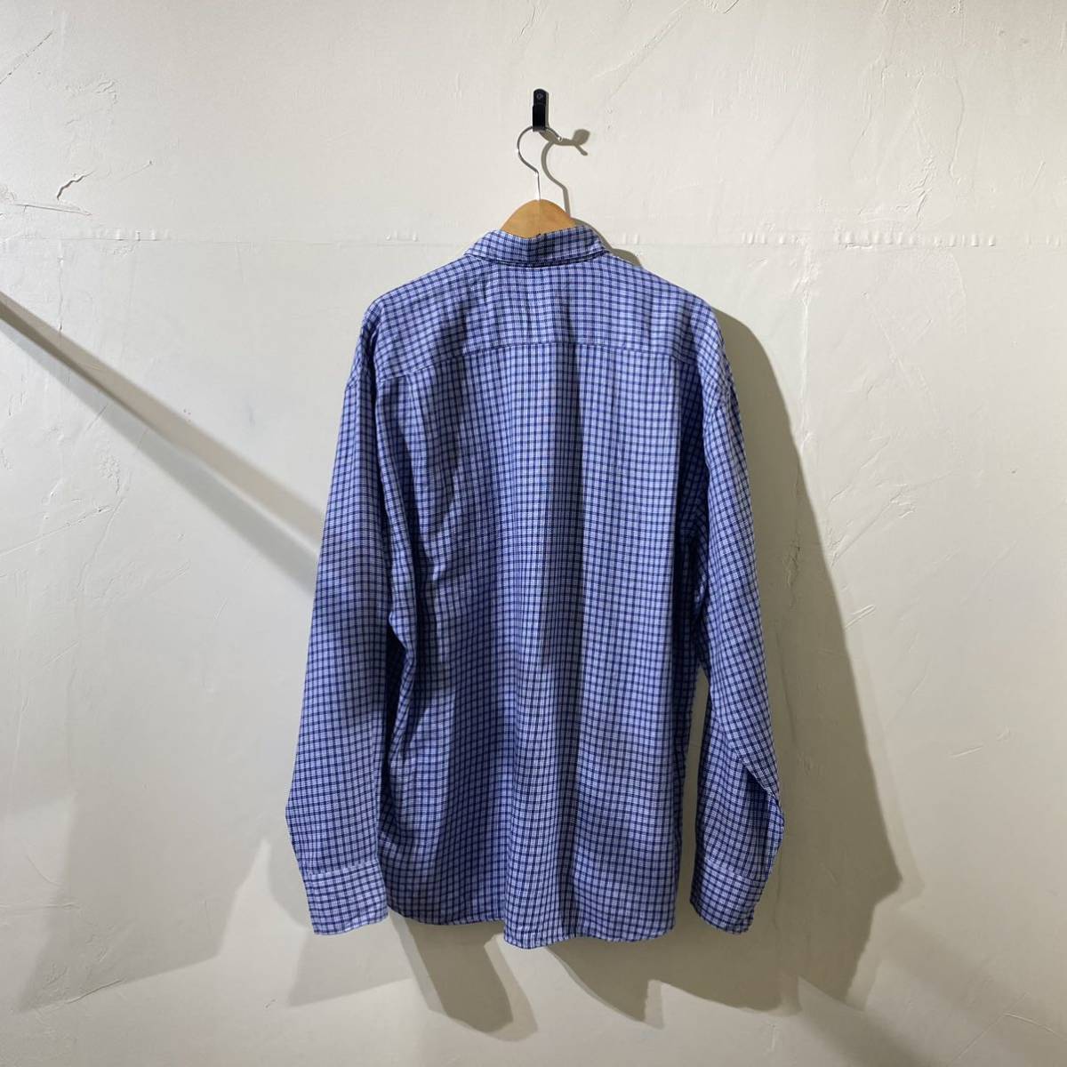 vintage euro cotton check shirt ヨーロッパ古着 ビンテージ 長袖シャツ チェックシャツ ドイツ製 コットンシャツ 70s 80s_画像8