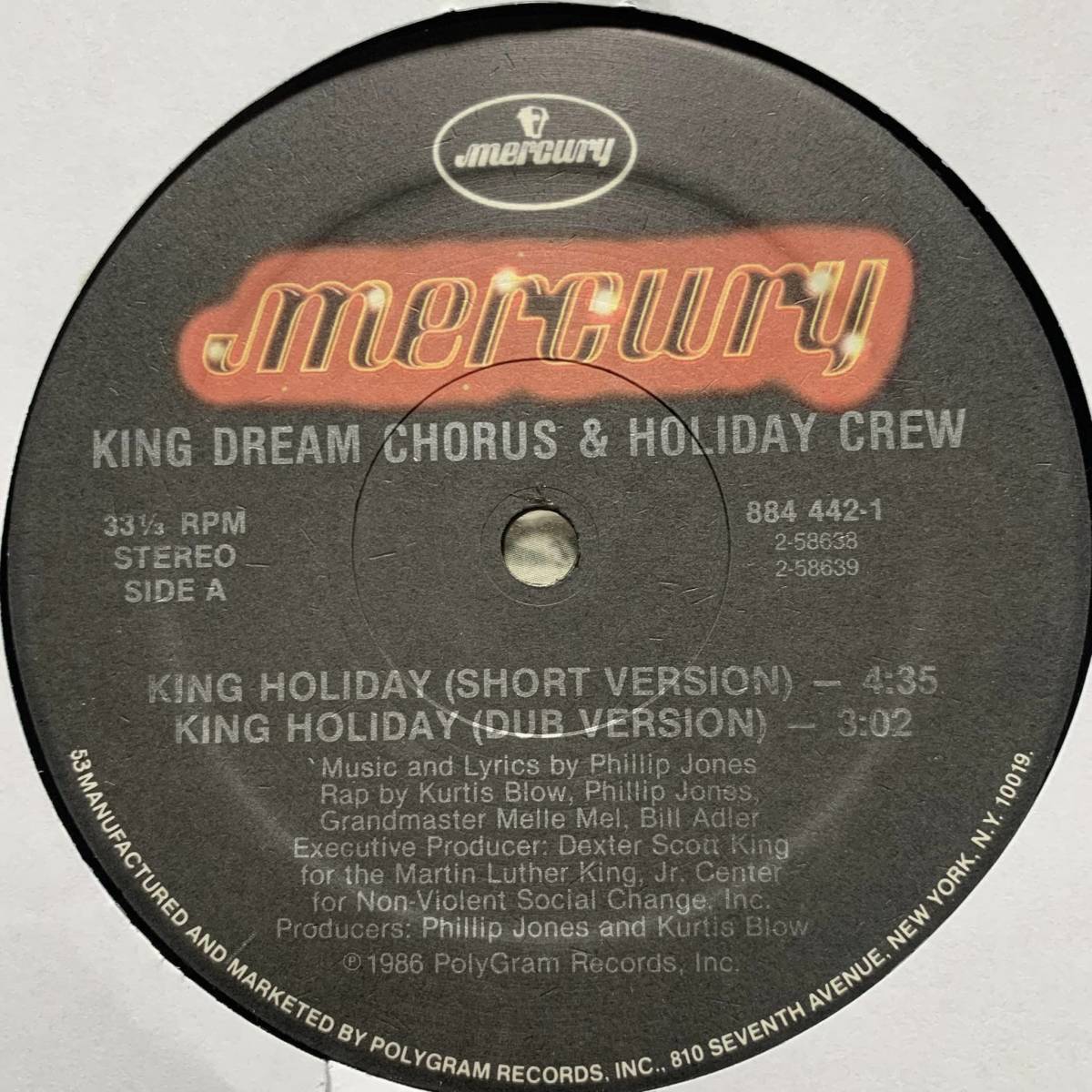 ◆ King Dream Chorus and Holiday Crew - King Holiday ◆12inch US盤 _画像2