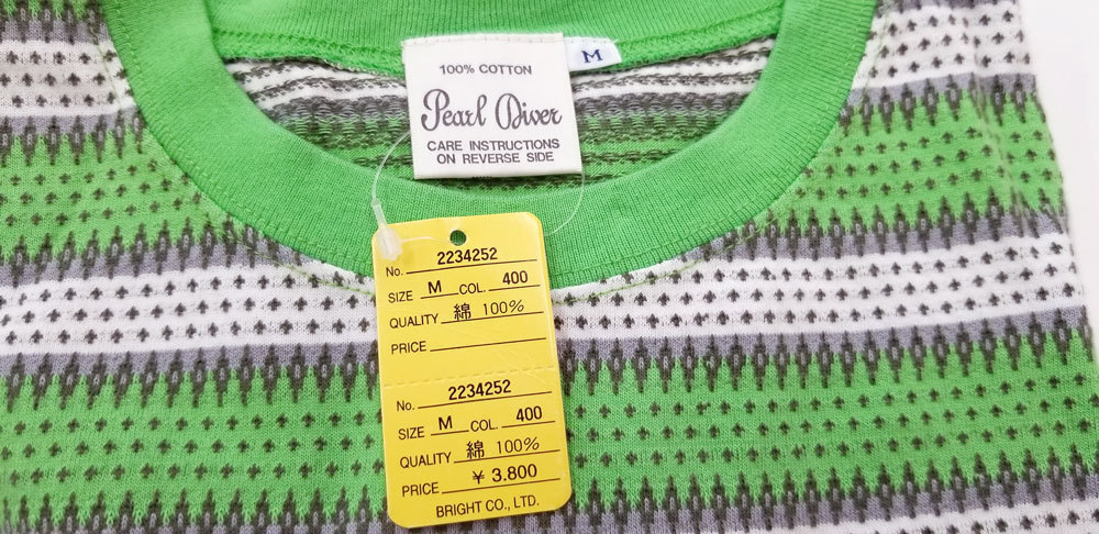 PEARL DIVERパールダイバー/2234252ジャガード半袖Tシャツ/400 green/M_画像4