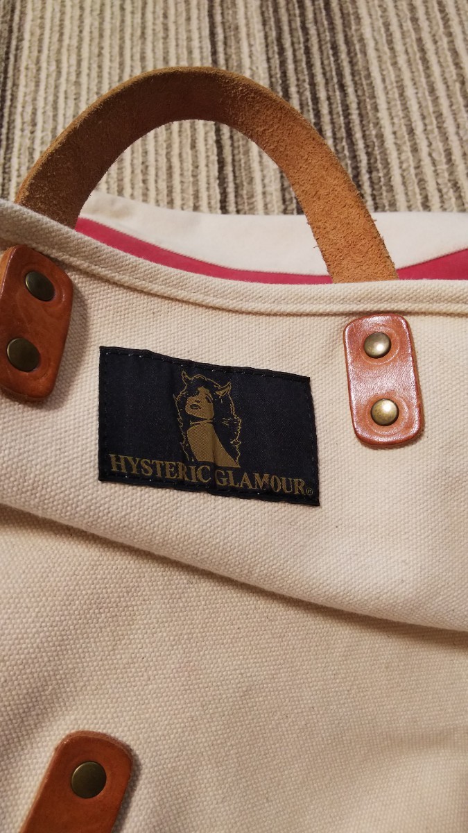 * rare *hysteric glamour Hysteric Glamour girl print tote bag leather belt shoulder unisex key holder 