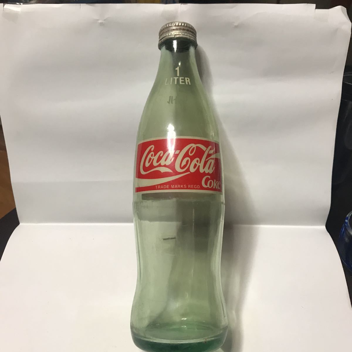 国際ブランド】 コカコーラ Coca-Cola 空き瓶 1L瓶 昭和レトロ aob.adv.br