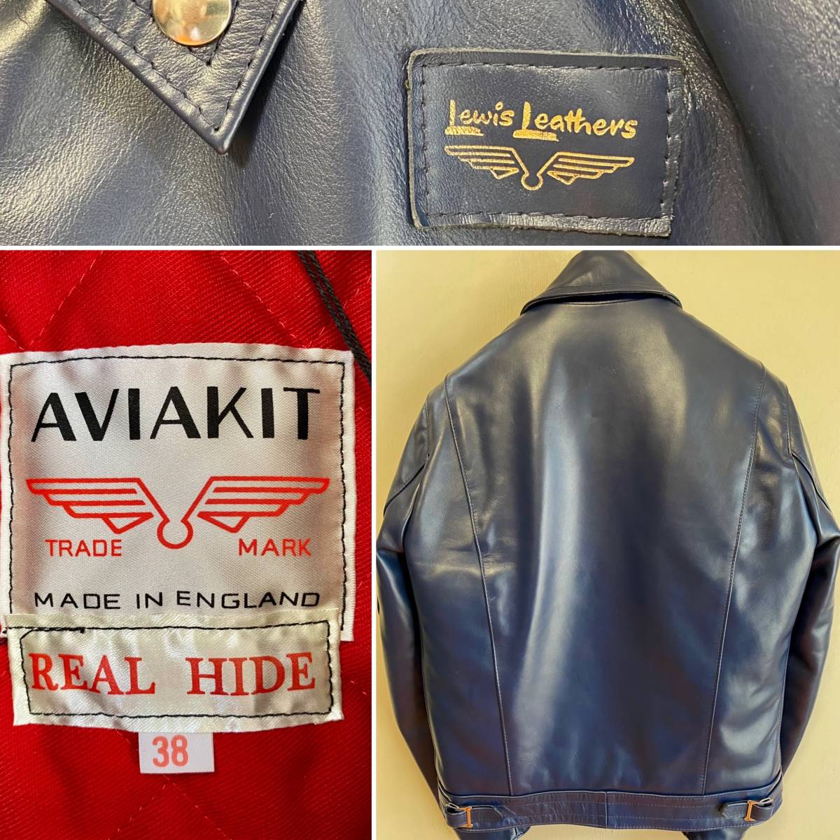試着のみ 38 Lewis Leathers Cyclone 441T Horse Navy ルイス 試着のみ 38 Lewis Leathers Cyclone 441T Horse Navy ルイス