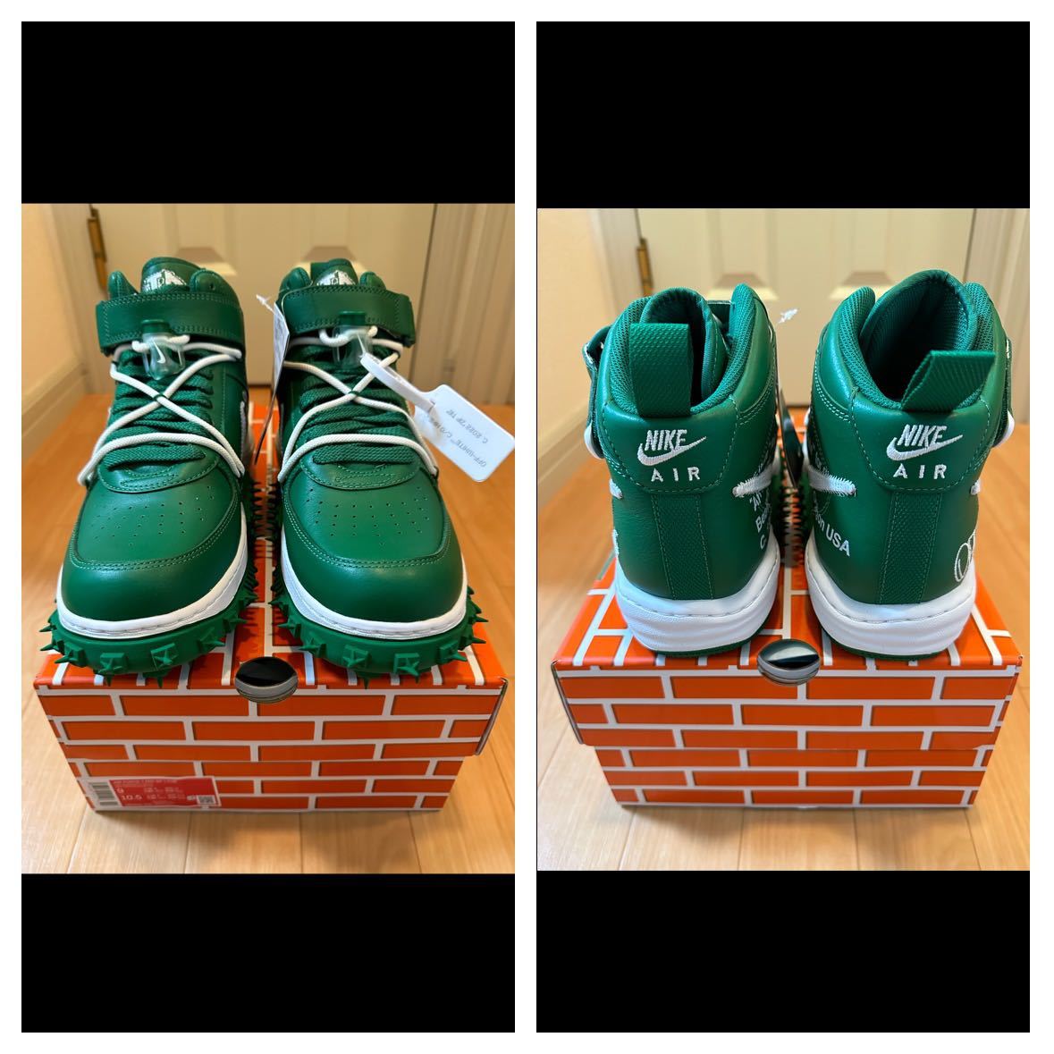 27cm Off-White NIKE AIR FORCE 1 MID SP LTHR Pine Green オフ 27cm Off-White NIKE AIR FORCE 1 MID SP LTHR Pine Green オフ