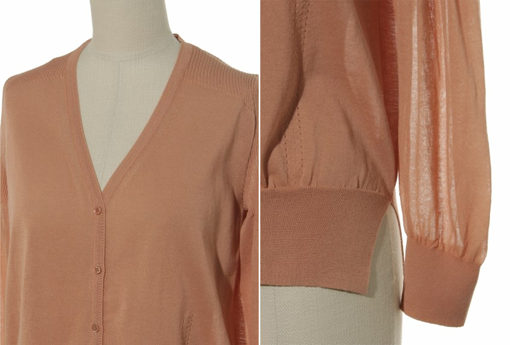 CYCLASsi Class * volume sleeve sia- cardigan XS cotton nylon soft terra‐cotta series pink regular price 58,300 jpy 