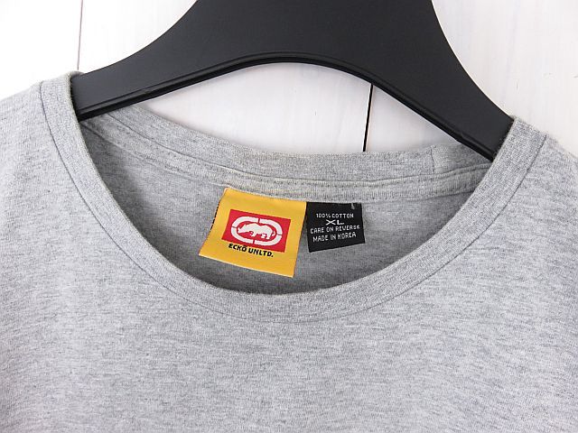 エコーアンリミテッド　ECKO　UNLTD.　半袖Tシャツ　グレー　刺繍入り　XL_画像5