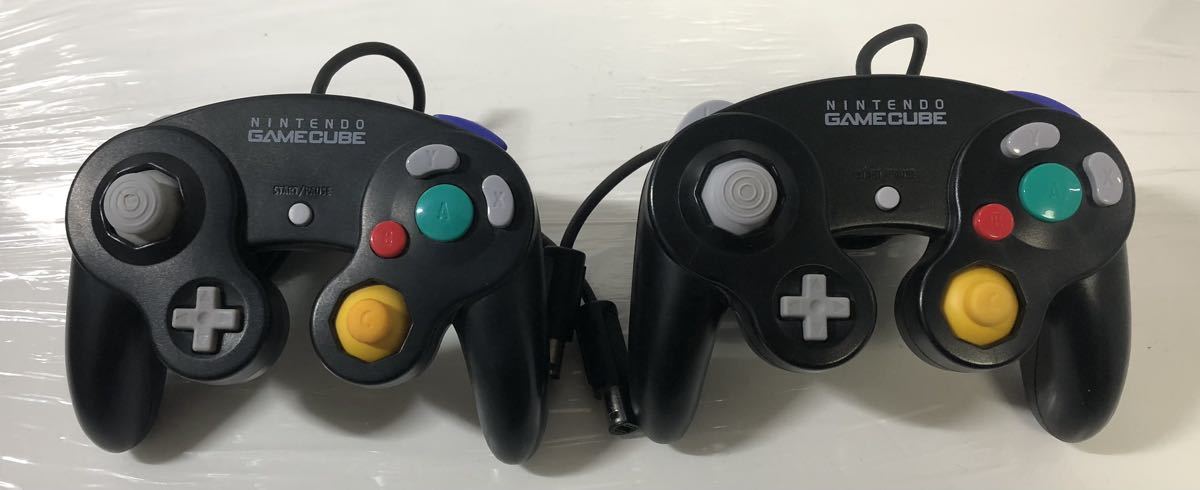 ゲームキューブ コントローラー 2個セット 黒 （ 任天堂 Nintendo ゲーム ）の画像1