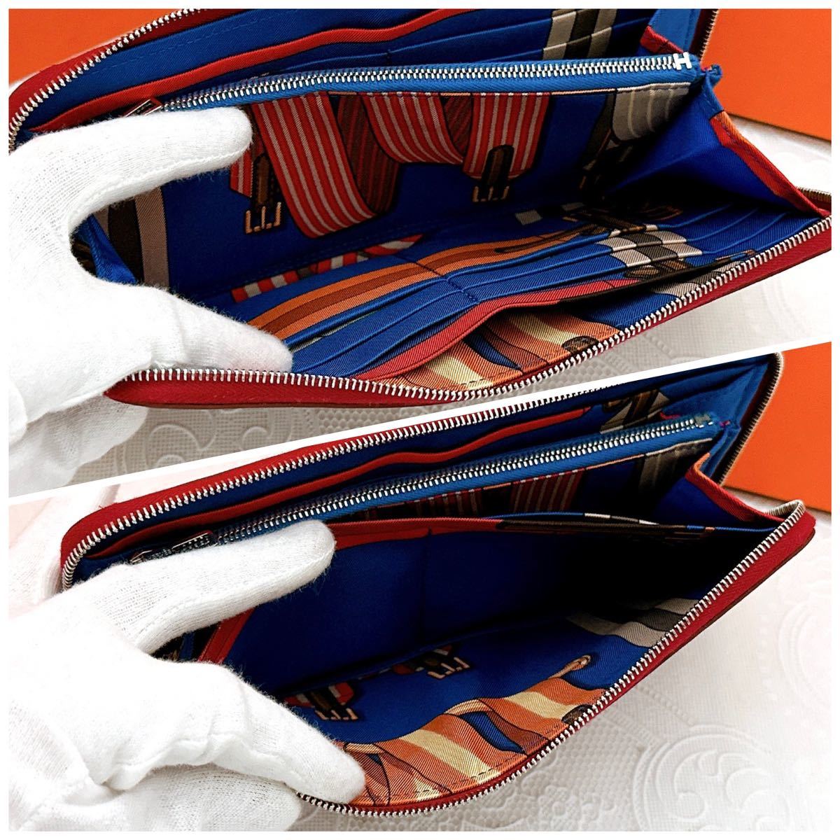 極美品】HERMES エルメス 長財布 アザップ ロング シルクイン ヴォー