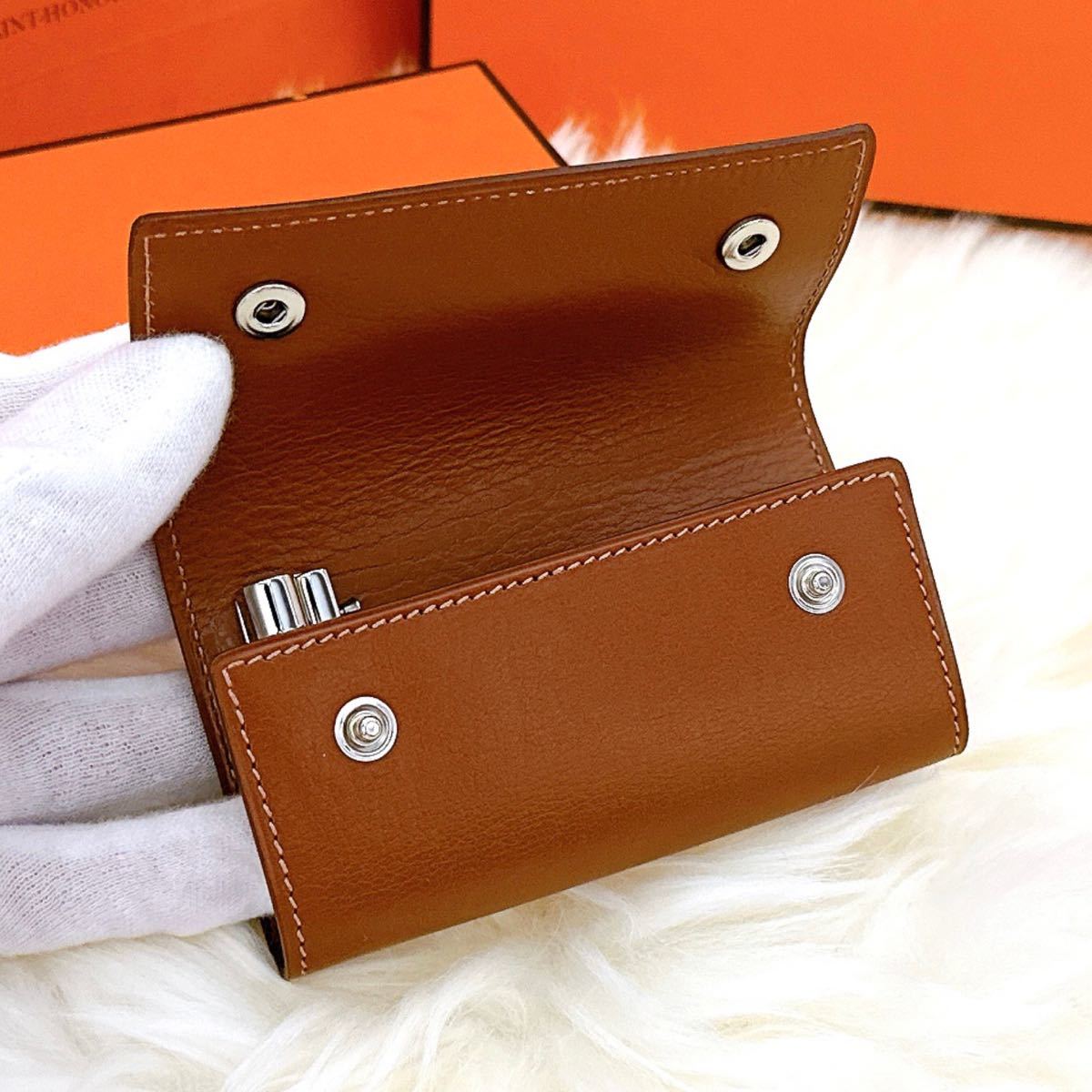 未使用 HERMES エルメス セリエ エテュイクレ 6連キーケース ゴールド